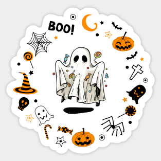 Boo Halloween Sticker